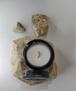 شمع جار قهوه ای مدل oak