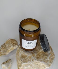 شمع جار قهوه ای مدل container