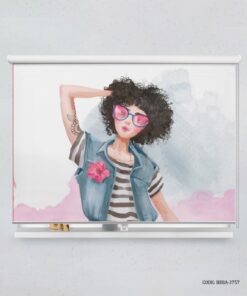پرده شید اتاق دخترانه طرح دختر مدل Fashion Girl