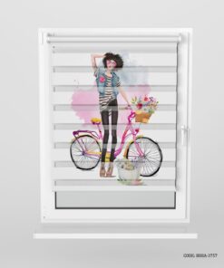 پرده زبرا اتاق دخترانه طرح دختر مدل Fashion Girl