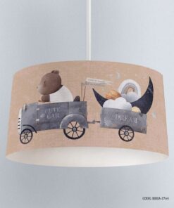 لوستر اتاق کودک پسرانه طرح لوکوموتیو و خرس مدل Locomotive