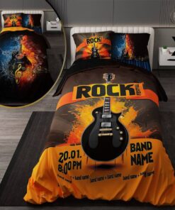 سرویس روتختی نوجوان پسرانه با لحاف دورویه طرحدار طرح گیتار