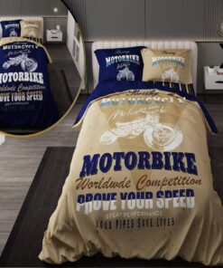 سرویس روتختی نوجوان پسرانه با لحاف دورویه طرحدار طرح موتورسیکلت