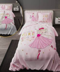 سرویس روتختی نوجوان دخترانه با لحاف دورویه طرحدار طرح بالرین