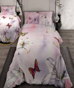 سرویس لحاف روتختی دو نفره دورویه طرحدار طرح لیلیوم