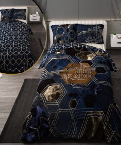 سرویس روتختی نوجوان پسرانه با لحاف دو رویه طرحدار طرح شش ضلعی