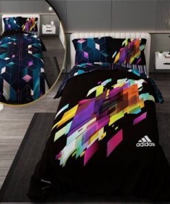 سرویس روتختی نوجوان پسرانه و دخترانه با لحاف دو رویه طرحدار طرح آدیداس
