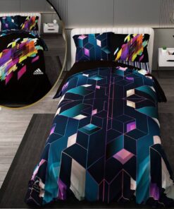 سرویس روتختی نوجوان پسرانه و دخترانه با لحاف دو رویه طرحدار طرح آدیداس