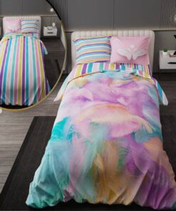 سرویس روتختی نوجوان دخترانه با لحاف دو رویه طرحدار طرح پر