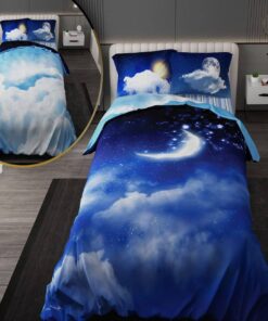 سرویس روتختی نوجوان پسرانه و دخترانه با لحاف دو رویه طرحدار طرح روز و شب