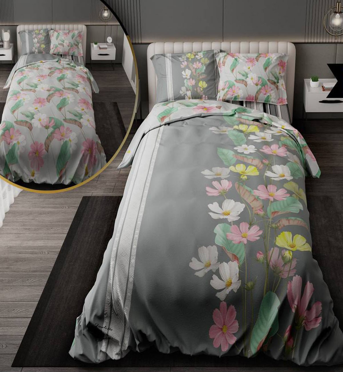 سرویس روتختی نوجوان دخترانه با لحاف دو رویه طرحدار طرح بهار