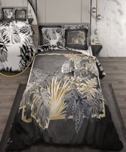 سرویس لحاف روتختی دو نفره دورویه طرحدار طرح برگ استوایی