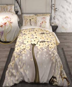 سرویس لحاف روتختی دو نفره دورویه طرحدار طرح نیلوفرآبی