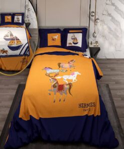 سرویس لحاف روتختی دو نفره دورویه طرحدار طرح هرمس