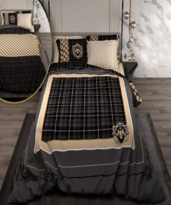 سرویس لحاف روتختی دو نفره دورویه طرحدار طرح چهارخونه