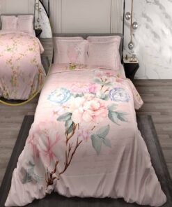 سرویس لحاف روتختی دو نفره دورویه طرحدار طرح گل و مرغ