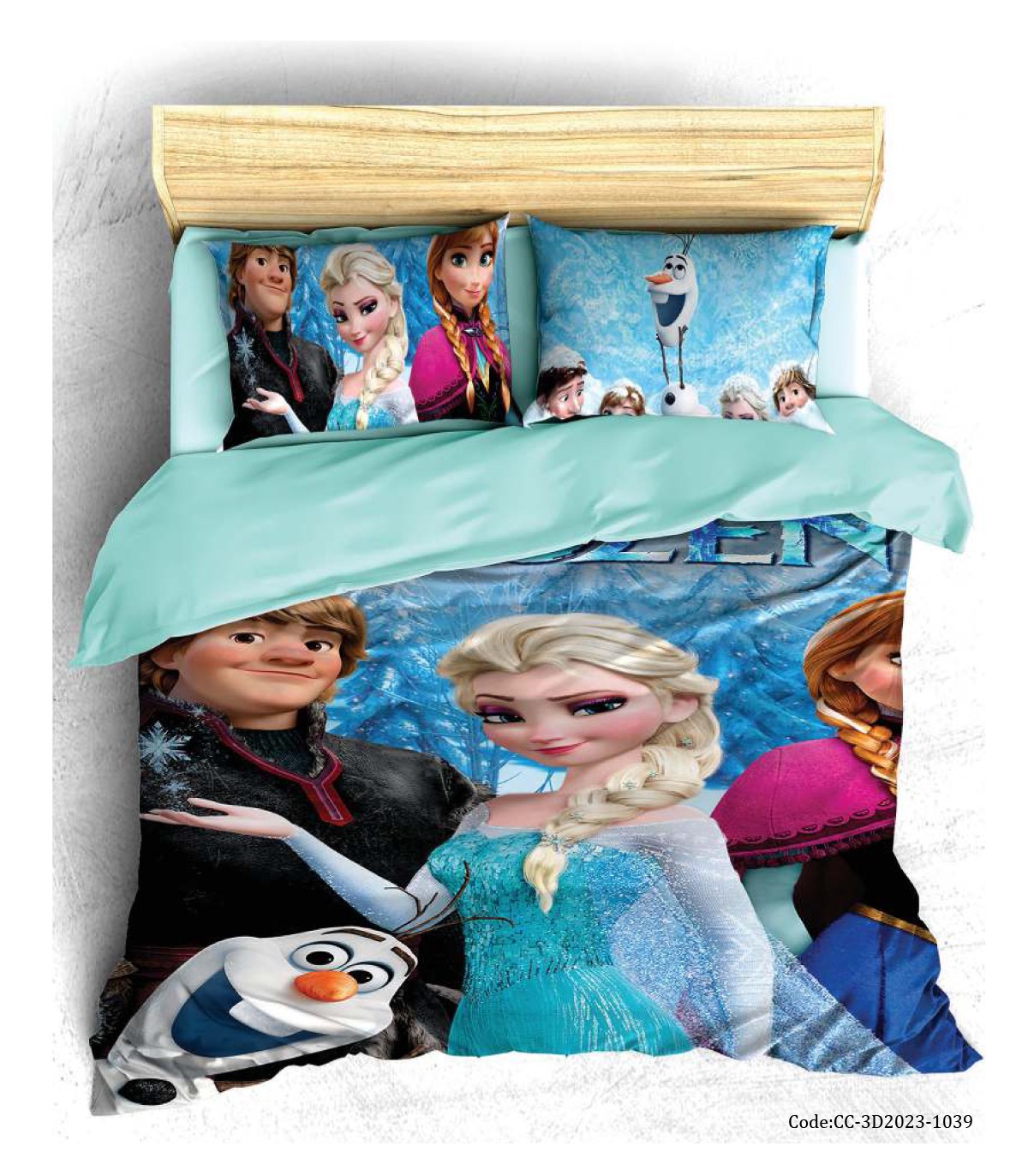 سرویس روتختی سه بعدی دخترانه مدل FROZEN