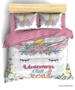 ست روتختی سه بعدی دخترانه مدل یونیکورن