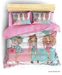 ست روتختی سه بعدی دخترانه طرح سه دختر مدل FASHION