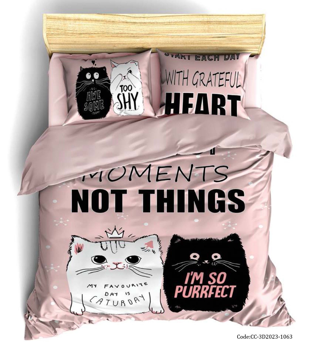 سرویس روتختی سه بعدی صورتی مدل CATS