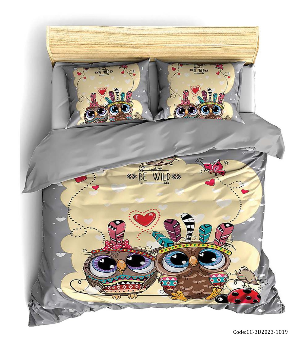 سرویس روتختی سه بعدی دخترانه مدل BE WILD