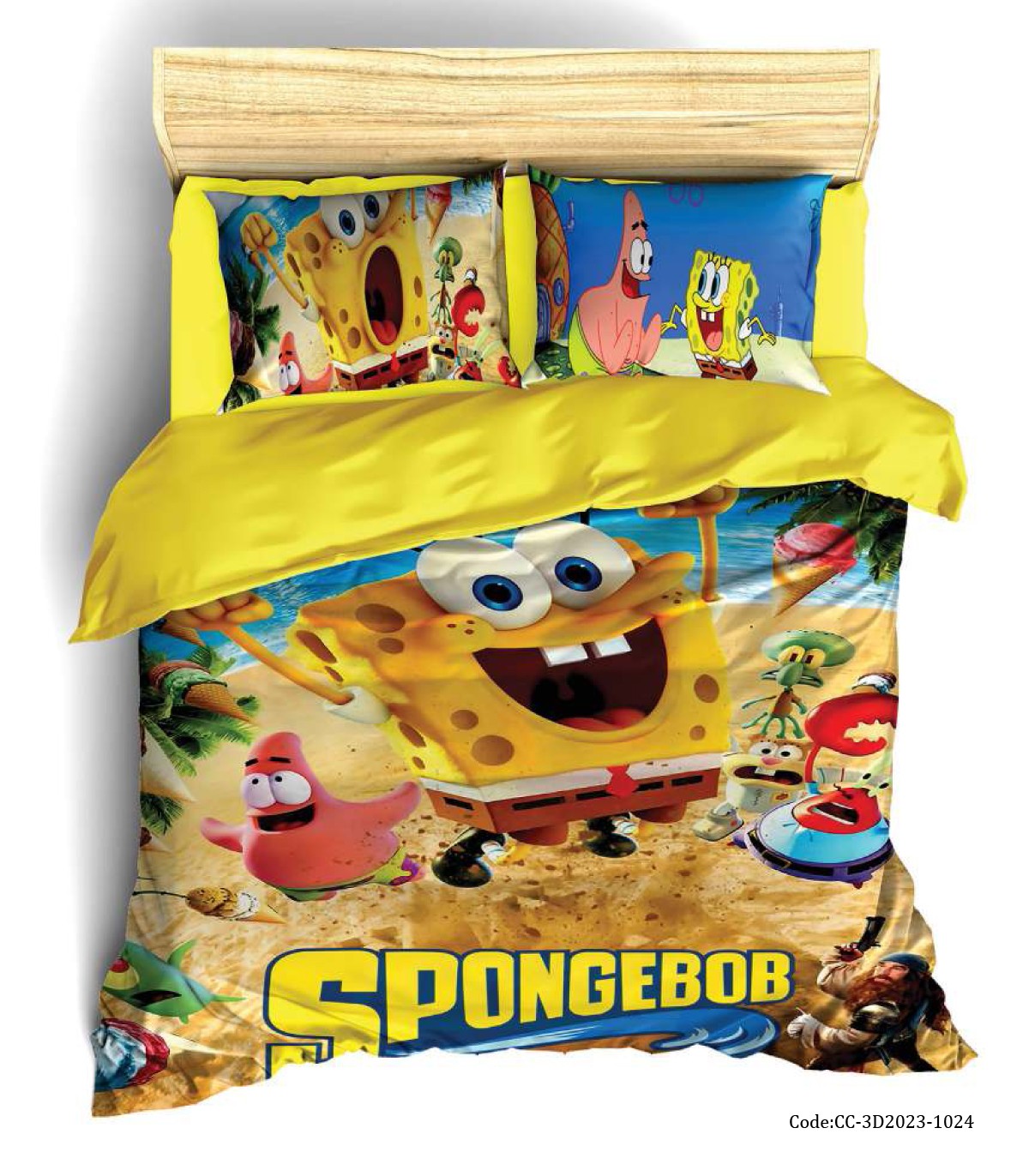 سرویس روتختی سه بعدی کودک مدل SPONGE BOB