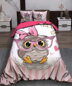 سرویس روتختی سه بعدی کودک دخترانه طرح جغد