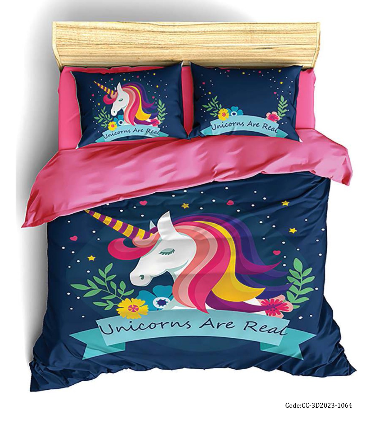 ست روتختی سه بعدی دخترانه مدل UNICORN
