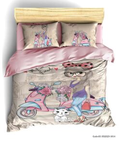 روتختی دخترانه سه بعدی طرح دختر موتورسوار