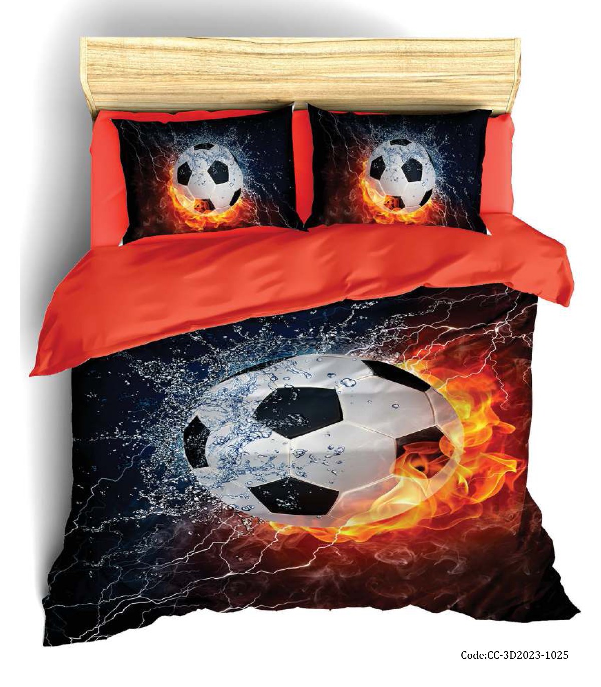 روتختی سه بعدی فوتبالی پسرانه طرح توپ فوتبال