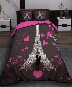 سرویس روتختی سه بعدی دخترانه طرح عاشقانه ایفل