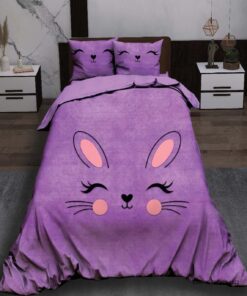 روتختی دخترانه ساده رنگ بنفش طرح خرگوش