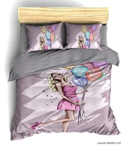 روتختی سه بعدی دخترانه طرح دختر بادکنک به دست