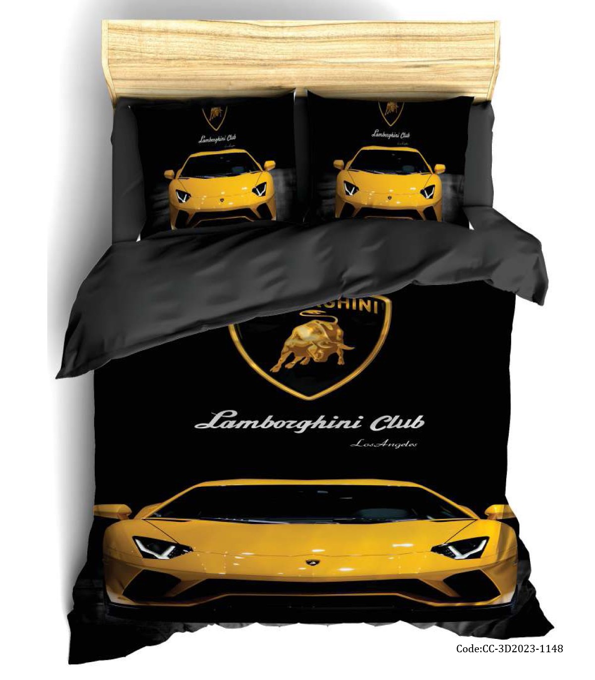 روتختی کودک پسرانه طرح ماشین مدل لامبورگینی زرد