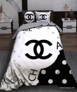 ست روتختی اسپرت دخترانه و پسرانه سفید مشکی طرح Chanel