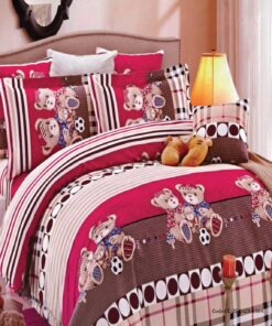 ست روتختی لحاف دوخت دار کودک دخترانه طرح خرس کوچولو