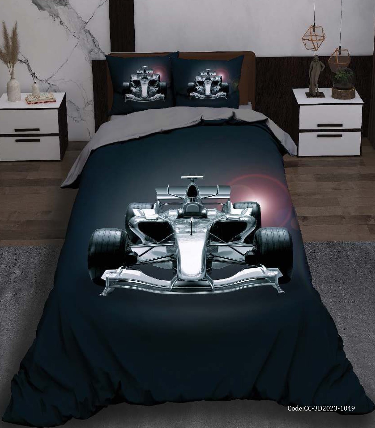 سرویس روتختی پسرانه طرح ماشین ماسبقه ای مدل Rally