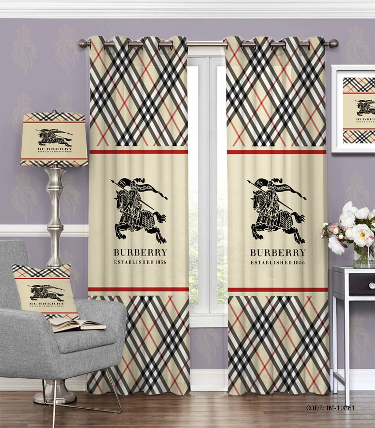 پرده پانچی اسپرت طرح برند باربری