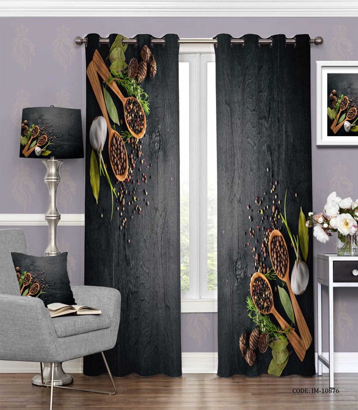 پرده پانچی آشپزخانه طرح حبوبات