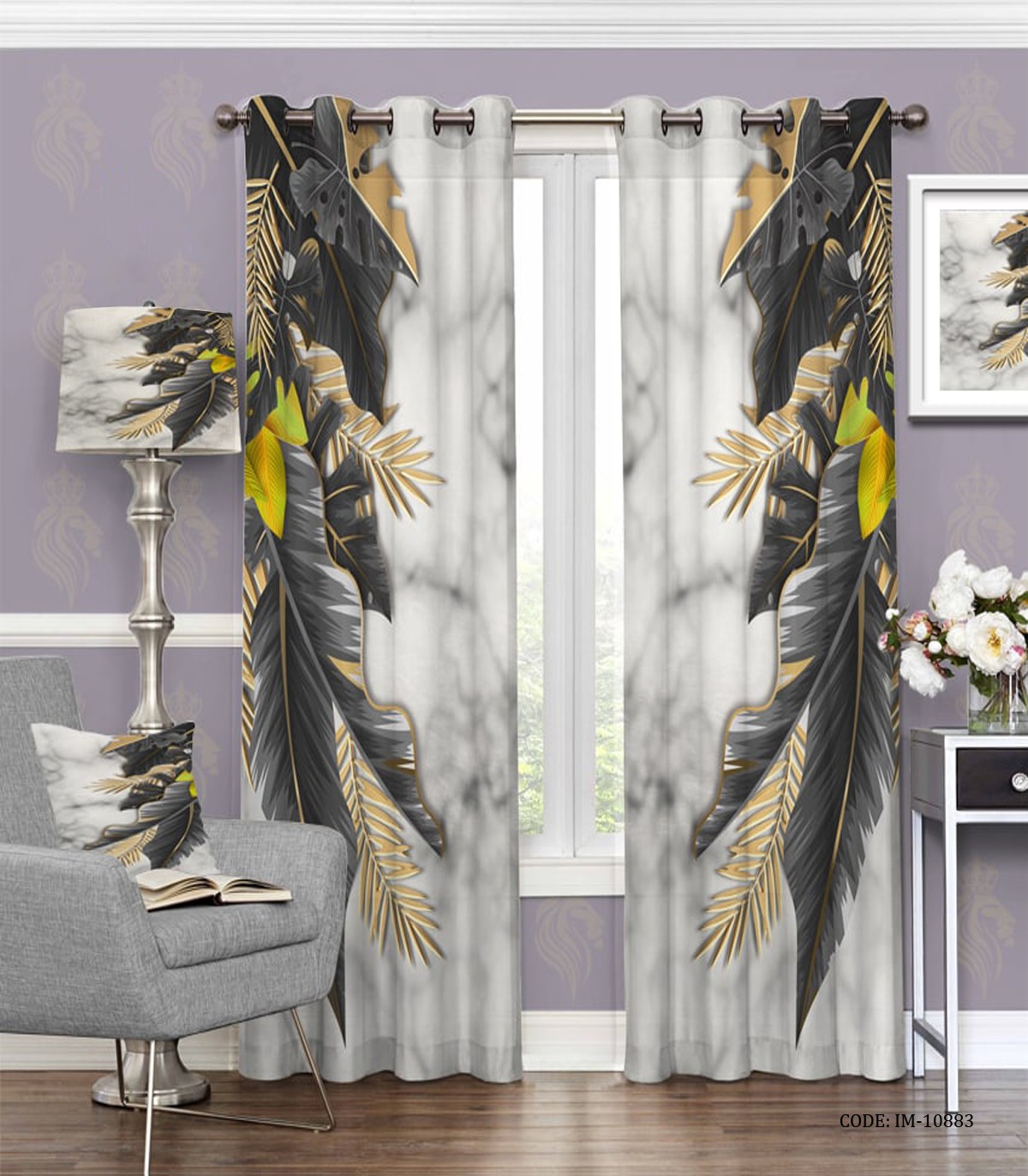 پرده پانچی اتاق خواب و پذیرایی طرح پر مدل جانان