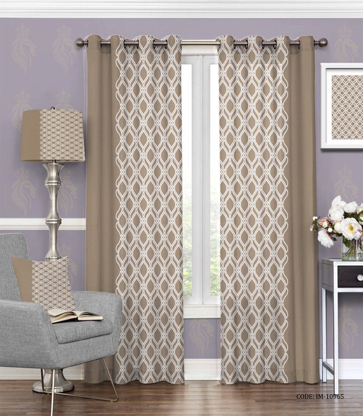 پرده پانچی شیک نسکافه ای اتاق پذیرایی مدل آنیا