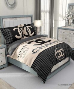 سرویس روتختی کرم مشکی طرح شیک برند کوکو شانل