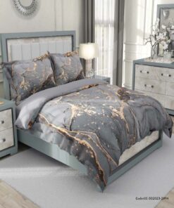 روتختی دو نفره طرح مرمریت طوسی طلایی