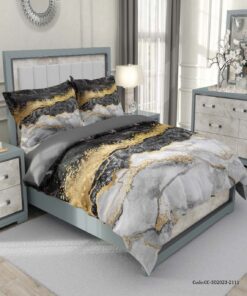 روتختی و ملحفه دو نفره سه بعدی مرمریت مدل 2111