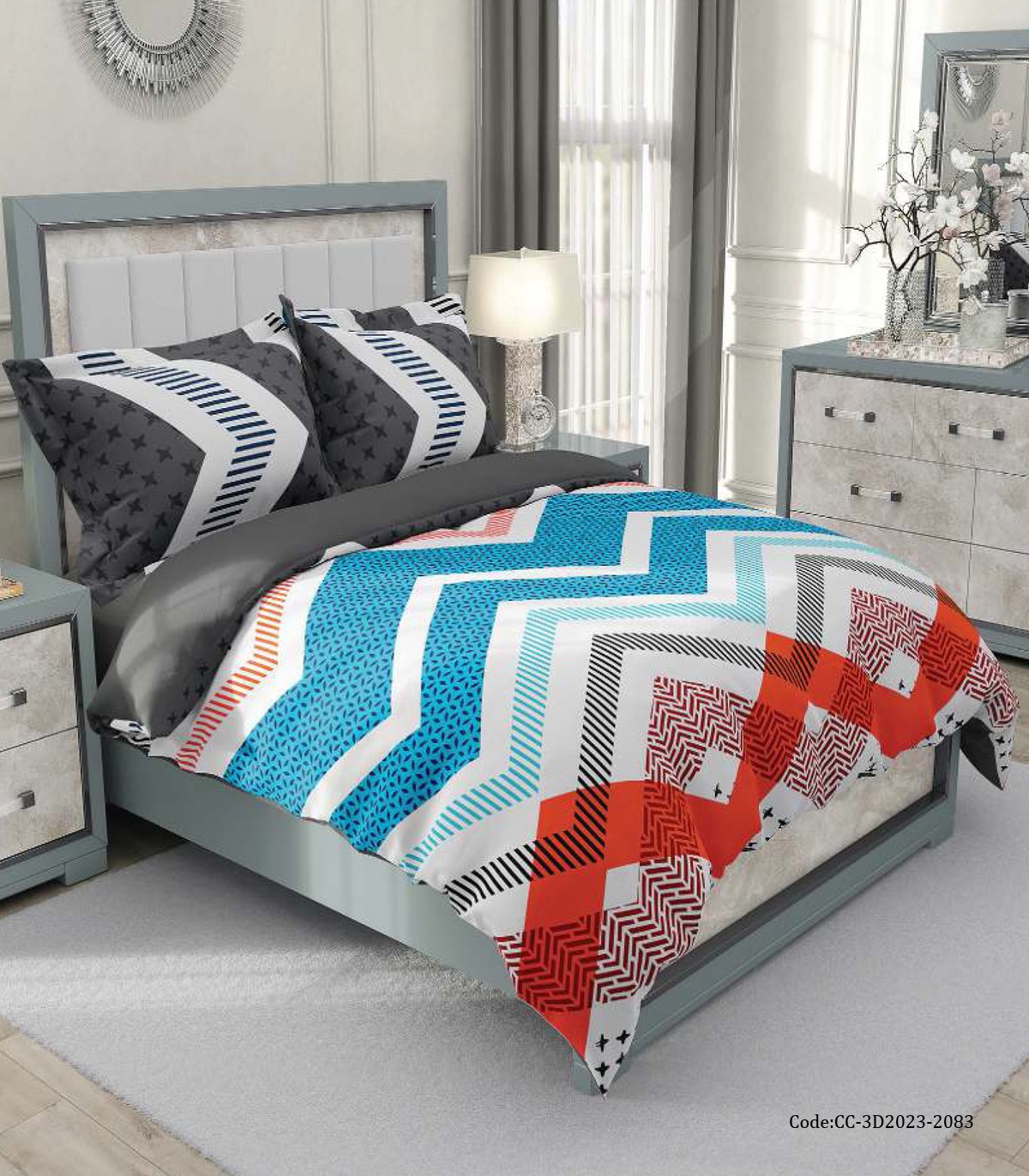 سرویس روتختی دو نفره طرح زیگزاگی مدل میرکو