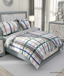 روتختی دو نفره لحاف دوخت دار چهارخونه اسپرت مدل آرسام