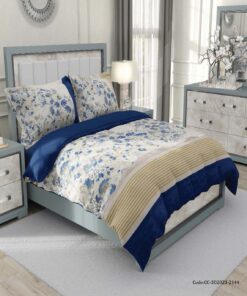 سرویس روتختی دو نفره شیک کرم آبی مدل هینا