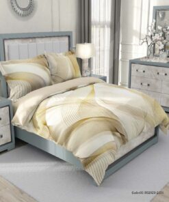 ست روتختی دونفره زمینه کرم اسپرت مدل هما