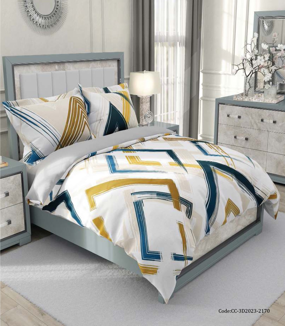 روتختی دو نفره اسپرت زمینه سفید مدل هانه