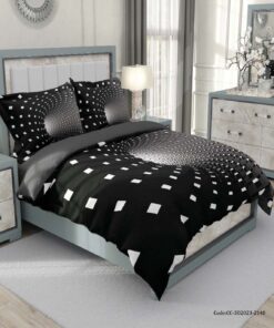 سرویس روتختی دونفره اسپرت سفید مشکی طرح نور